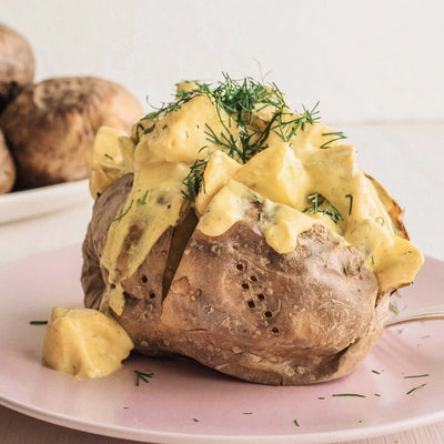 Baked potato with vegan curry