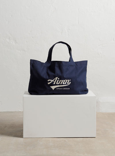 Navy Pitch Canvas Tote Bag